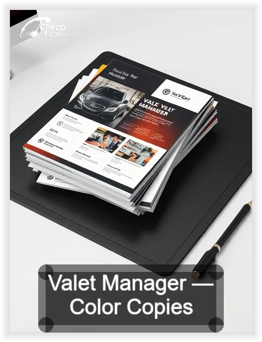 Valet Manager business card design sample
