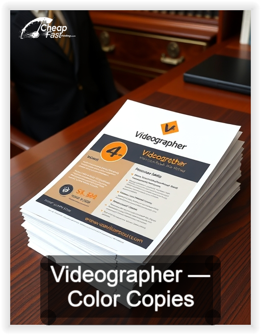 Videographer business card design sample