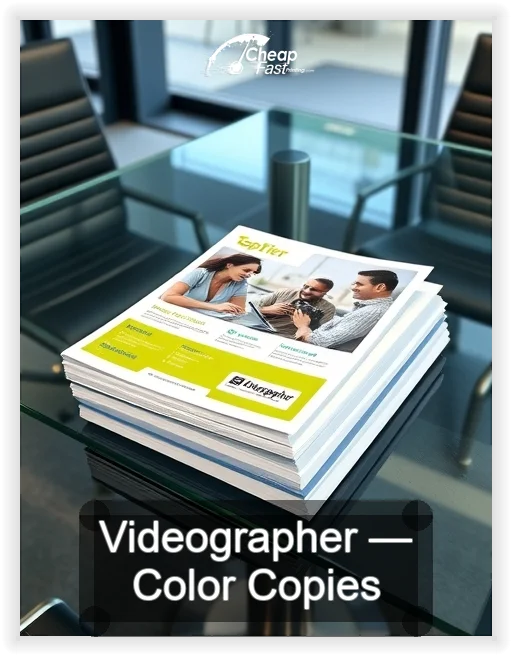 Videographer business card design sample