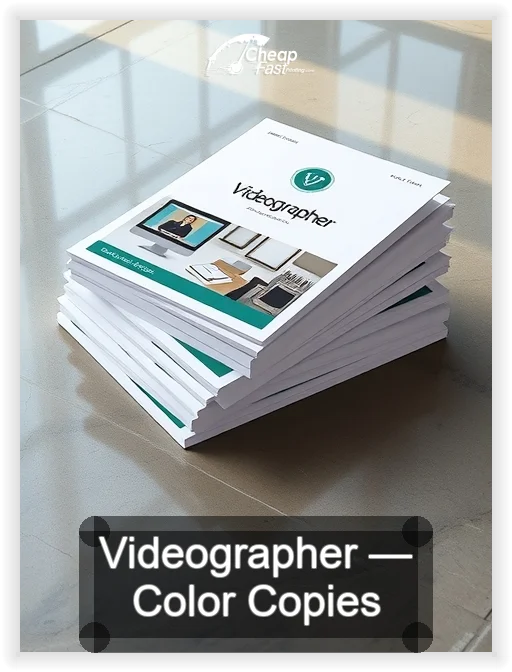 Videographer business card design sample