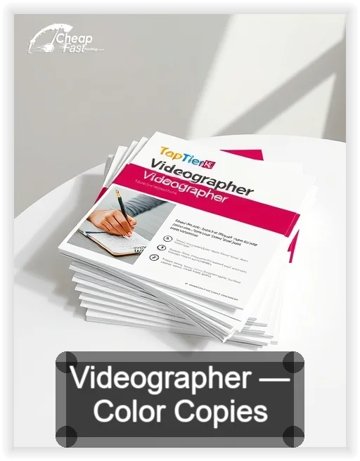 Videographer business card design sample