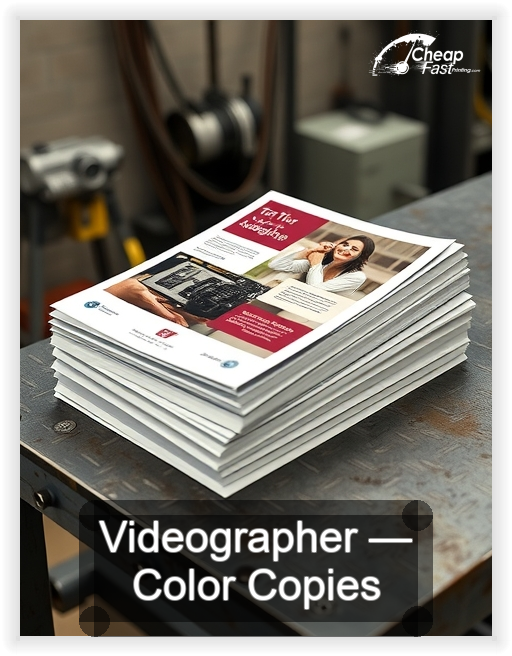 Videographer business card design sample