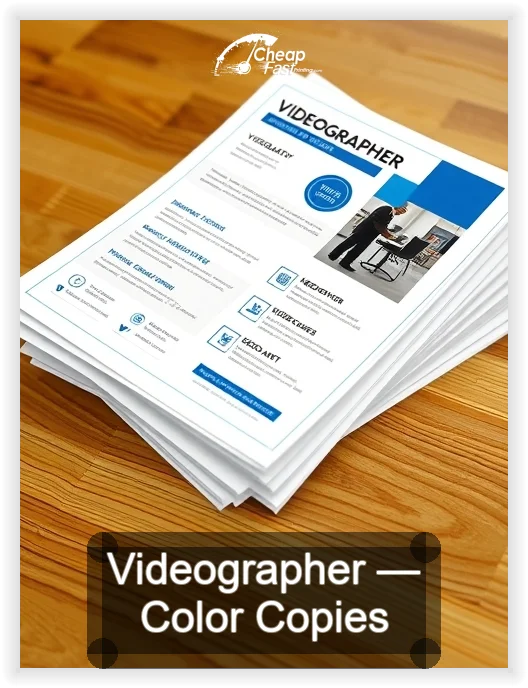 Videographer business card design sample