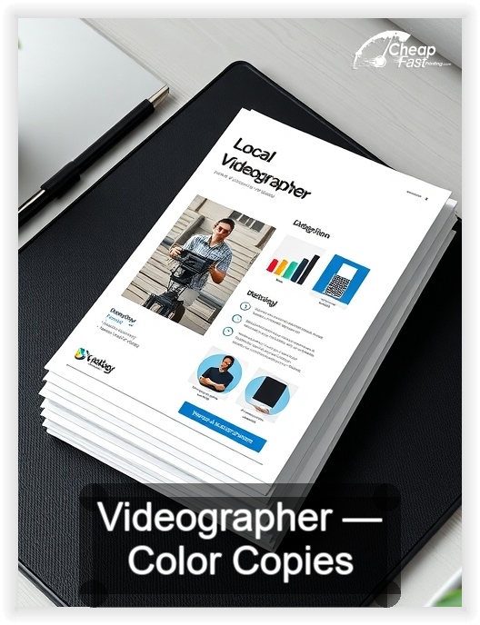 Videographer business card design sample