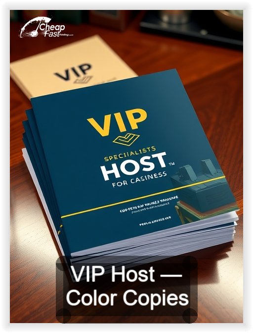 Vip Host business card design sample