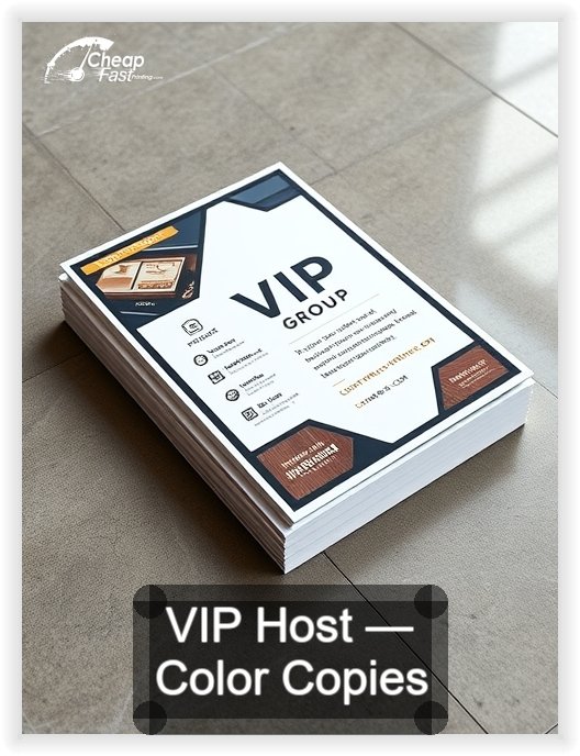 Vip Host business card design sample