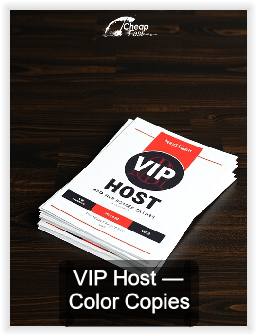 Vip Host business card design sample