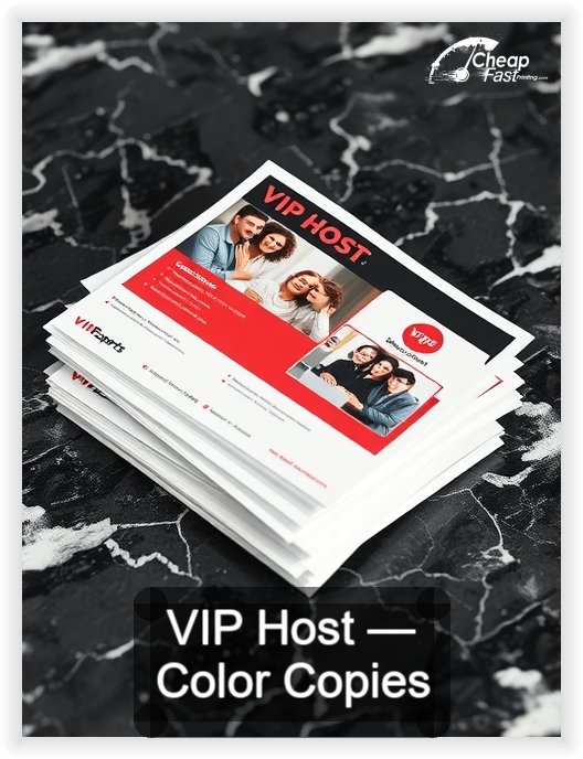 Vip Host business card design sample
