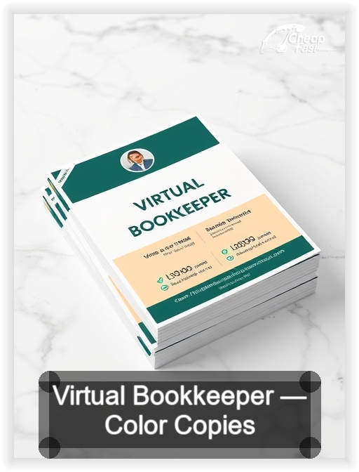 Virtual Bookkeeper business card design sample