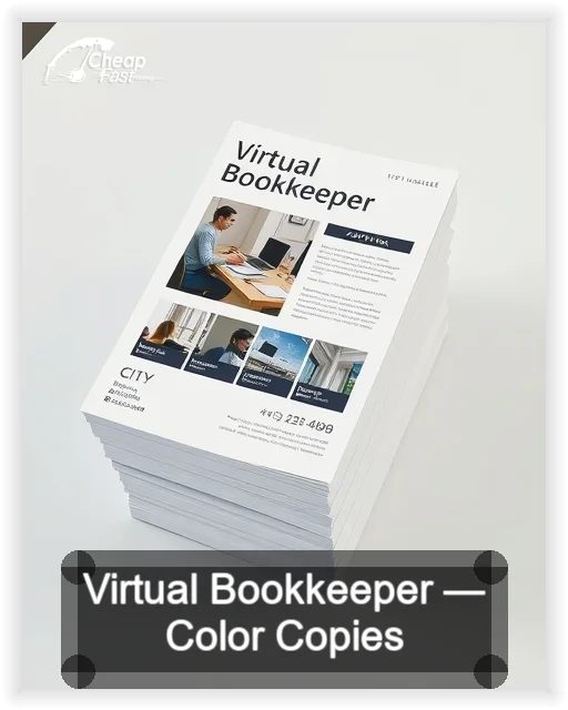 Virtual Bookkeeper business card design sample