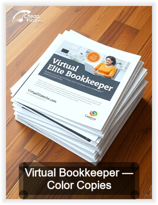 Virtual Bookkeeper business card design sample