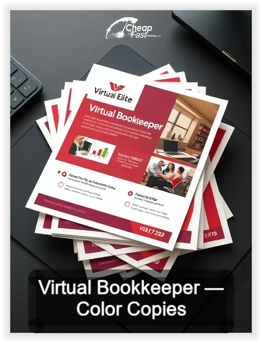 Virtual Bookkeeper business card design sample