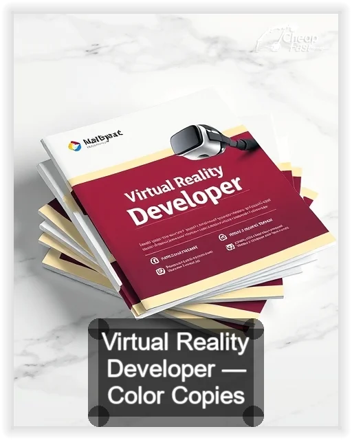 Virtual Reality Developer business card design sample