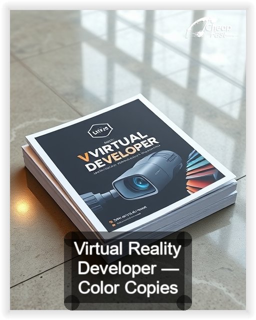 Virtual Reality Developer business card design sample