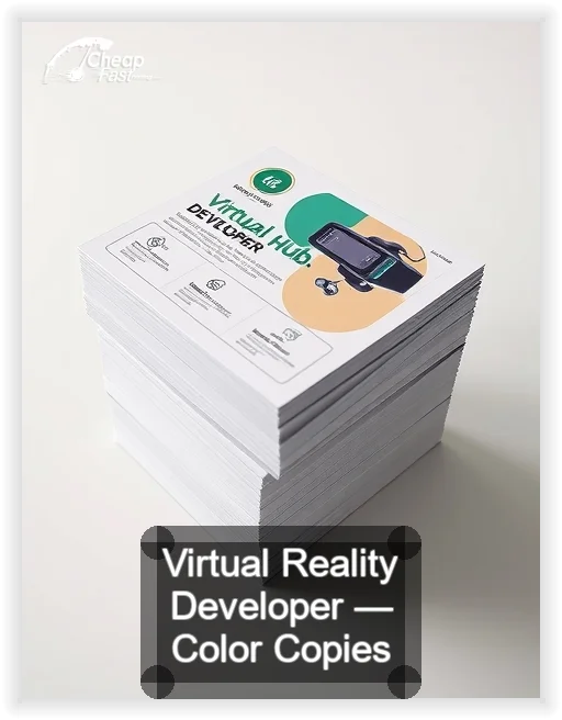 Virtual Reality Developer business card design sample