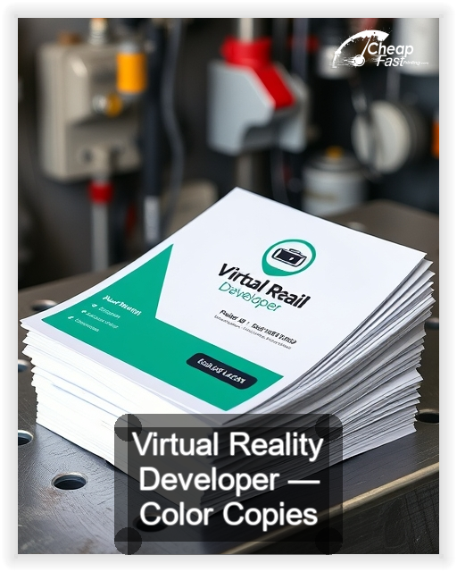 Virtual Reality Developer business card design sample