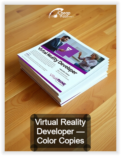 Virtual Reality Developer business card design sample