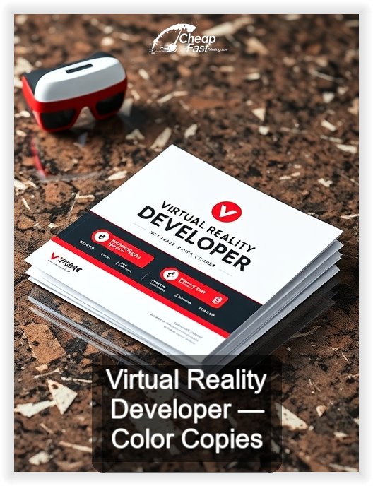 Virtual Reality Developer business card design sample