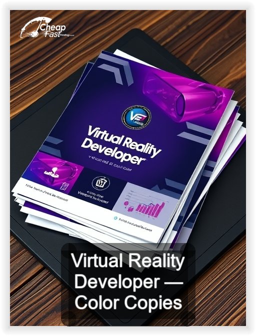 Virtual Reality Developer business card design sample