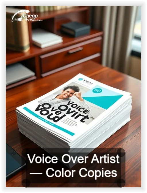 Voice Over Artist business card design sample