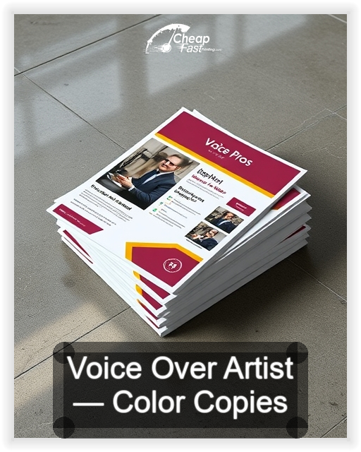 Voice Over Artist business card design sample