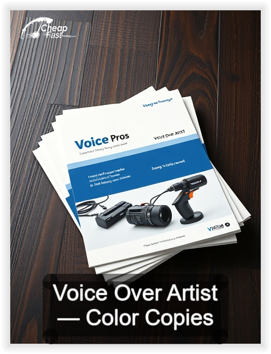 Voice Over Artist business card design sample