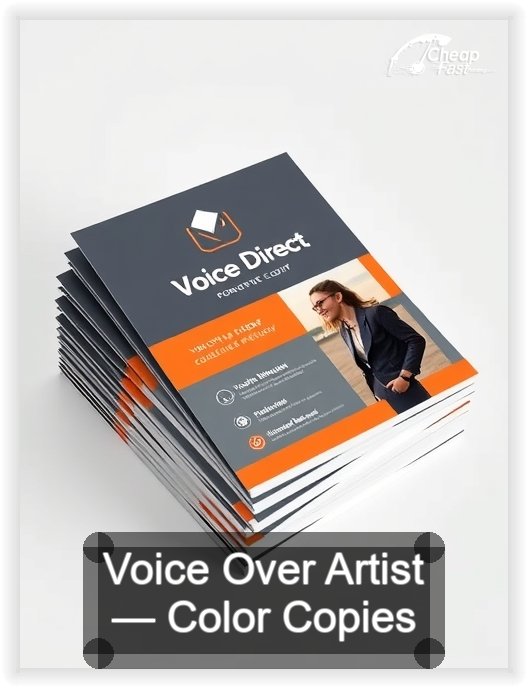 Voice Over Artist business card design sample
