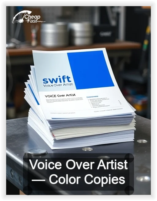 Voice Over Artist business card design sample