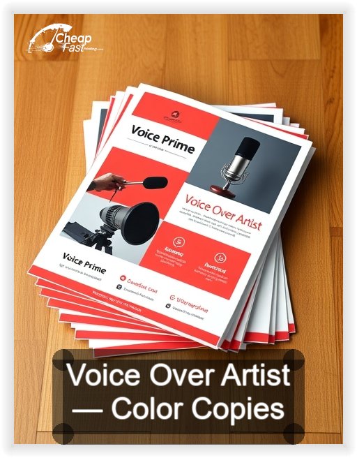 Voice Over Artist business card design sample