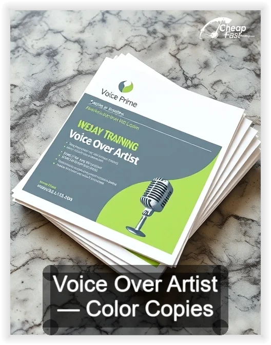 Voice Over Artist business card design sample