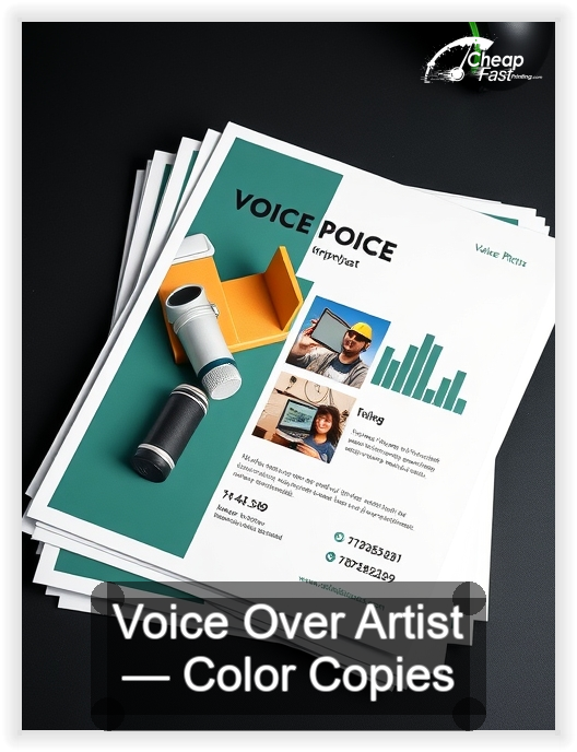 Voice Over Artist business card design sample
