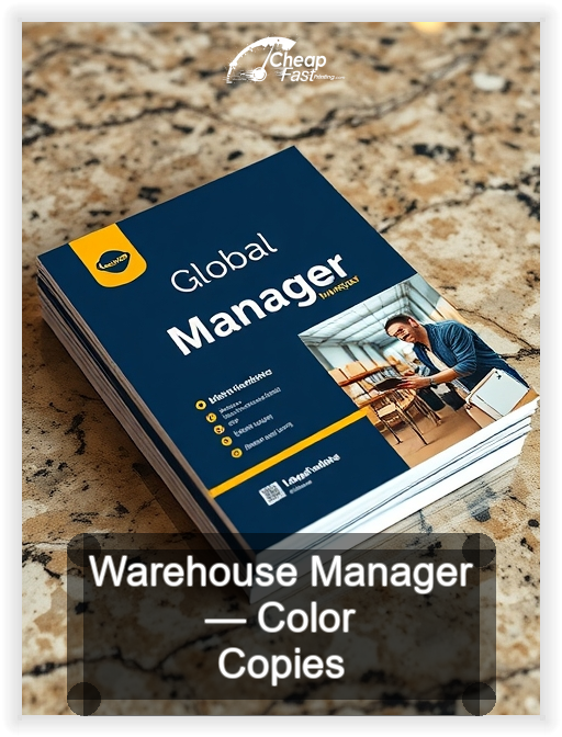 Warehouse Manager business card design sample