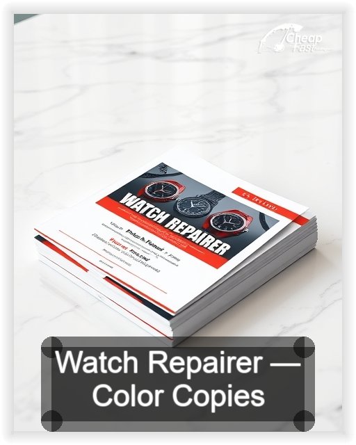 Watch Repairer business card design sample