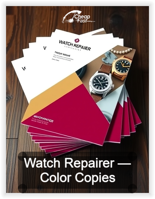 Watch Repairer business card design sample