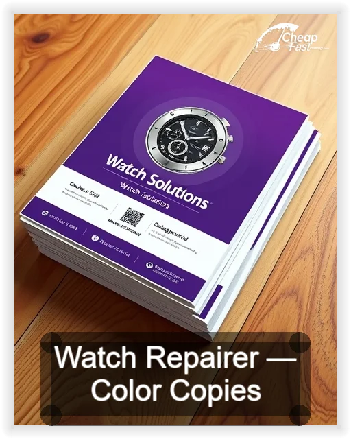 Watch Repairer business card design sample