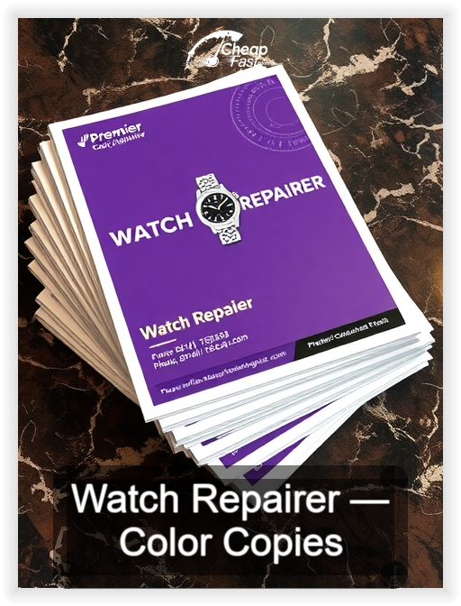 Watch Repairer business card design sample