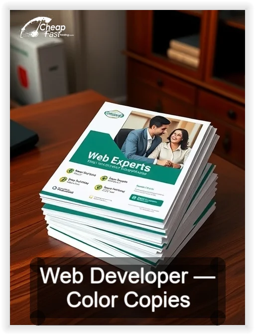 Web Developer business card design sample