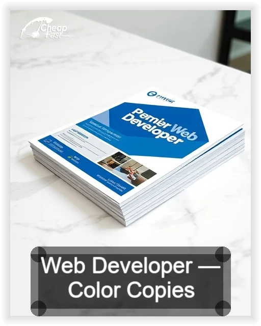 Web Developer business card design sample