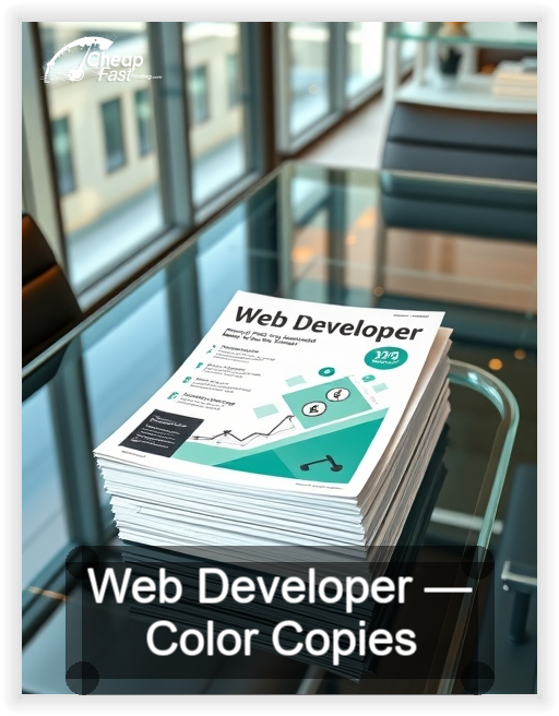 Web Developer business card design sample