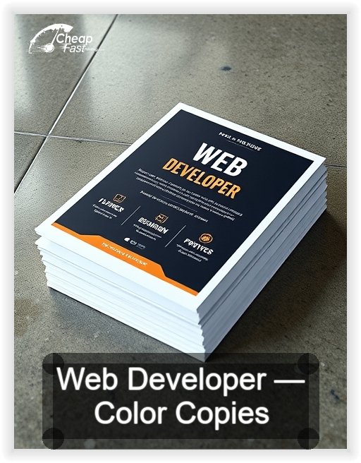 Web Developer business card design sample