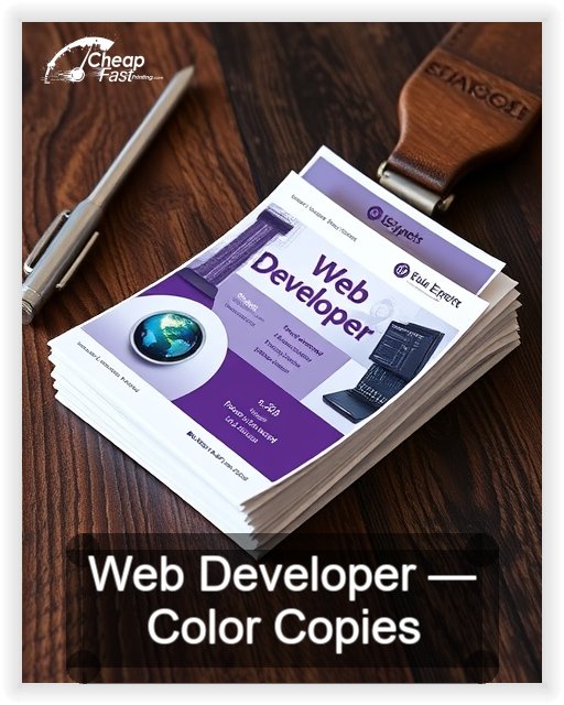 Web Developer business card design sample