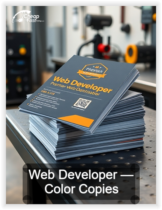 Web Developer business card design sample