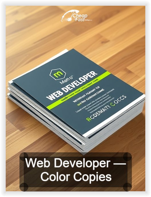 Web Developer business card design sample