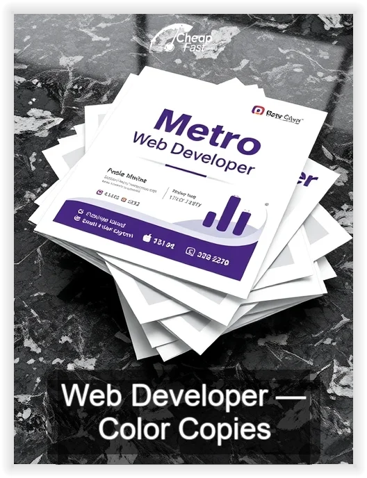 Web Developer business card design sample