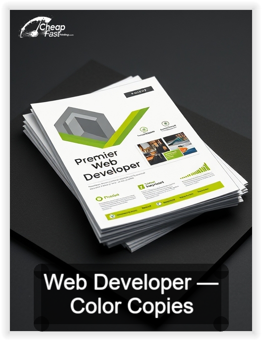 Web Developer business card design sample
