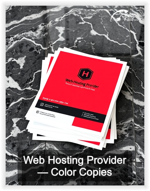 Web Hosting Provider business card design sample