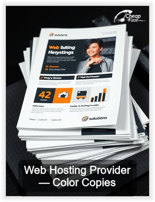 Web Hosting Provider business card design sample