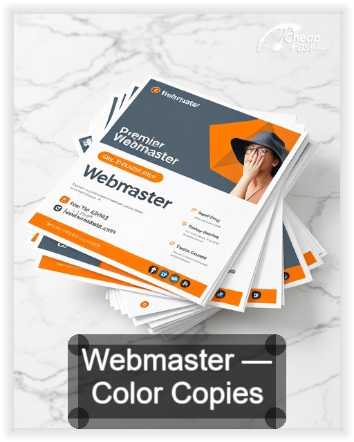 Webmaster business card design sample