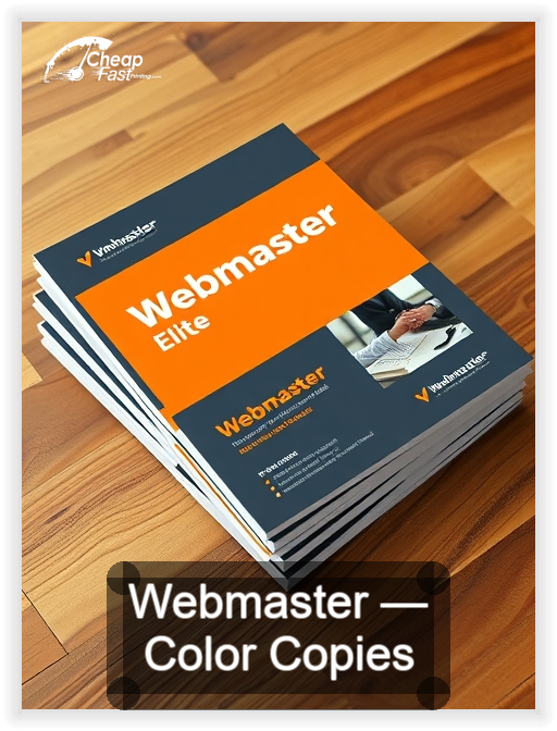 Webmaster business card design sample