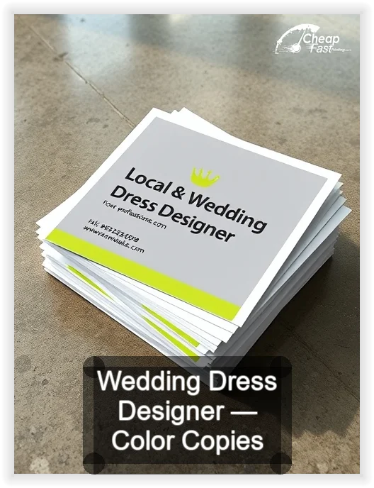 Wedding Dress Designer business card design sample